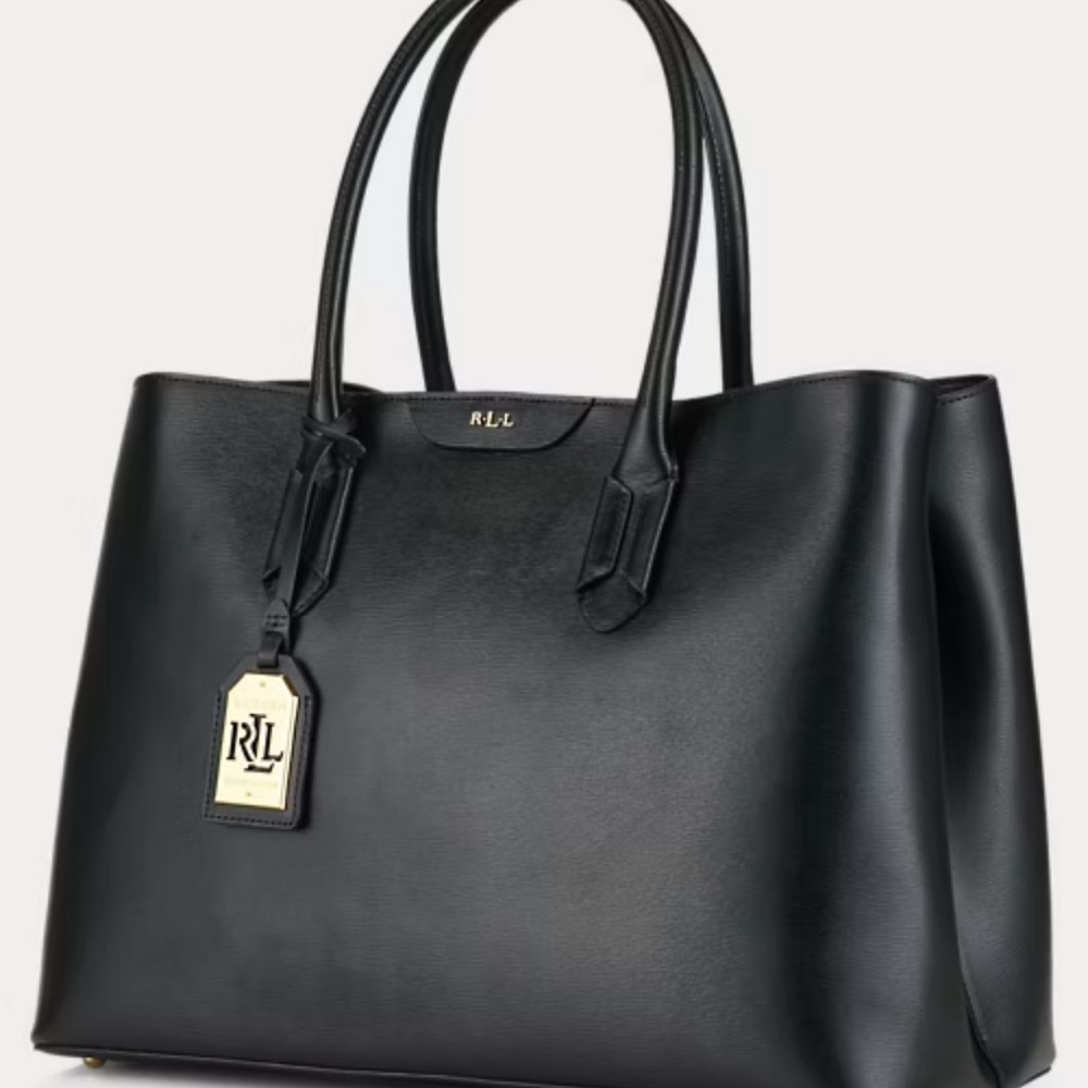 Black Leather Tote Bag - Picture 6 of 6